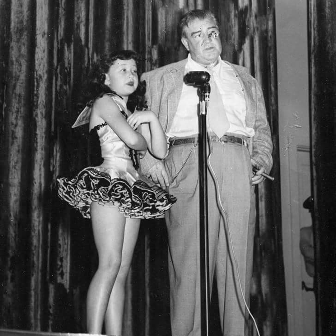 Vintage photograph of performers on a stage